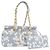 CHANEL Ketten-Schultertasche Canvas Hellblau gold CC Auth 173315SAV Golden