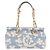 CHANEL Ketten-Schultertasche Canvas Hellblau gold CC Auth 173315SAV Golden - Ansicht 3