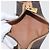Céline Bolso de mano de lona Macadam CELINE en cuero PVC marrón dorado Auth 171455V Castaño - vista 27
