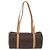 Céline Bolso de mano de lona Macadam CELINE en cuero PVC marrón dorado Auth 171455V Castaño - vista 3