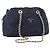 Borsa a Spalla con Catena Prada in Nylon Blu Navy e Oro Auth bs33521 D'oro