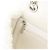 CHANEL Matelassé 25 Borsa a Spalla con Catena Mouton Bianco Argento CC Auth 172561SM - vista 23