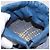 Borsa LOEWE Basket Blow Fish in rafia azzurro chiaro Auth 166244SM Blu chiaro - vista 22