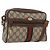 Borsa Sherry Line GG Supreme Web di GUCCI in PVC beige e oro 001 3654 5 Auth 172680 D'oro