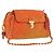 PRADA Borsa a Spalla Trapuntata con Catena Nylon Arancione Oro Auth BA11028 D'oro