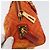 PRADA Borsa a Spalla Trapuntata con Catena Nylon Arancione Oro Auth BA11028 D'oro - vista 14