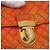 PRADA Borsa a Spalla Trapuntata con Catena Nylon Arancione Oro Auth BA11028 D'oro - vista 16