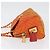 PRADA Borsa a Spalla Trapuntata con Catena Nylon Arancione Oro Auth BA11028 D'oro - vista 5
