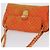 PRADA Borsa a Spalla Trapuntata con Catena Nylon Arancione Oro Auth BA11028 D'oro - vista 6