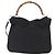 Borsa a mano in nylon Gucci Bamboo 2 vie nera argento 001 1998 1577 Auth ep13375 Nero - vista 2