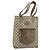 GUCCI GG Supreme Tote Bag PVC Beige Gold Auth gh1804 Golden
