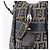 FENDI Zucchino Canvas Handtasche Navy Silber Authentisch LNZ529 Marineblau - Ansicht 14