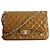 Chanel Zeitloser/Klassischer Schultertasche aus Kamel-Lackleder