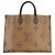 Borsa Onthego GM in tela Monogramma inverso Louis Vuitton Marrone