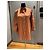 Camisa de algodón a rayas Brunello Cucinelli Castaño Naranja - vista 10