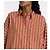Camisa de algodón a rayas Brunello Cucinelli Castaño Naranja - vista 6