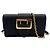 Bolso de hombro de cuero con hebilla Burberry Negro