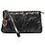 Pochette Gucci in pelle nera con borchie e ciondolo a cuore Nero