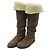 Botas largas de shearling Salvatore Ferragamo Castaño