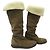Botas largas de shearling Salvatore Ferragamo Castaño - vista 3
