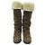 Botas largas de shearling Salvatore Ferragamo Castaño - vista 5