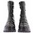 Gianvito Rossi Botas pretas de couro acolchoadas Preto - vista 4