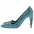 Prada Décolleté blu in pelle - vista 3