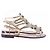 Autre Marque CR DA COSTANZO Jewel and Stone Leather Sandals Brown - view 2