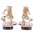 Autre Marque CR DA COSTANZO Jewel and Stone Leather Sandals Brown - view 5