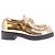 Prada Mocassini dorati in pelle D'oro - vista 2