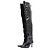 By Far Schwarze Lackleder-Stiefel mit Absatz