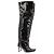 By Far Schwarze Lackleder-Stiefel mit Absatz - Ansicht 2