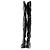 By Far Schwarze Lackleder-Stiefel mit Absatz - Ansicht 4