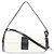 Borsa a Spalla in Pelle Fendi Bucket Twist Nero Bianco