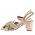 Autre Marque Offene Sandalen mit Absatz Golden - Ansicht 3
