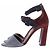 Hermès „Nora“ dreifarbige Wildlederschuhe Bordeaux - Ansicht 3