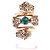 Gucci Anello con pantere in oro placcato D'oro