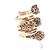 Gucci Anello con pantere in oro placcato D'oro - vista 3