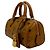 MCM Bolsa Boston Mini Ella Visetos Cognac Marrom - vista 3