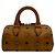 MCM Bolsa Boston Mini Ella Visetos Cognac Marrom - vista 4