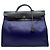 Hermès Bolsa Erbag Celie Berlin em tecido revestido azul ecru preto
