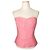 Saint Laurent Top tubo de lino rosa YSL Roja