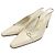 Salvatore Ferragamo Ivory Gancini Slingback Schuhe Weiß