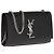 Borsa a spalla in pelle Small Kate di Saint Laurent Nero - vista 12