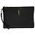 Saint Laurent Clutch trapuntato con monogramma Nero