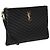 Saint Laurent Clutch trapuntato con monogramma Nero - vista 5