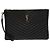 Saint Laurent Clutch trapuntato con monogramma Nero - vista 9