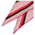 Alexander Mcqueen Foulard di seta a righe Rosa - vista 7