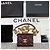 Chanel Tarjetero de cadena con logo CC en caviar burdeos Roja - vista 2