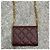Chanel Tarjetero de cadena con logo CC en caviar burdeos Roja - vista 3